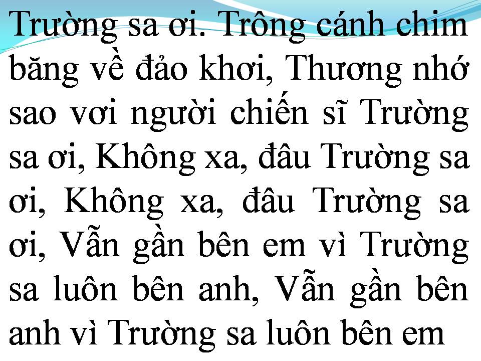 Lời bài hát GẦN LẮM TRƯỜNG SA