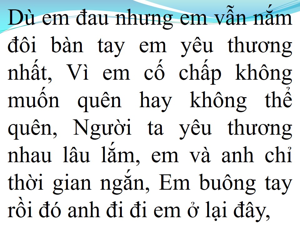 Lời bài hát YÊU LÀ PHẢI THƯƠNG