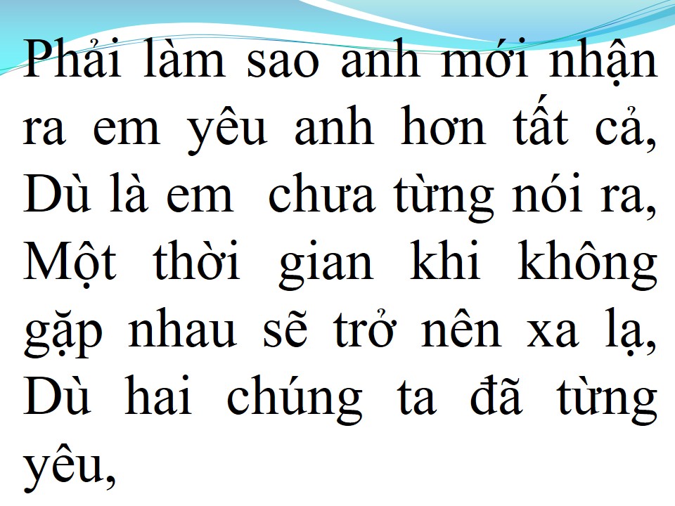 Lời bài hát YÊU LÀ PHẢI THƯƠNG