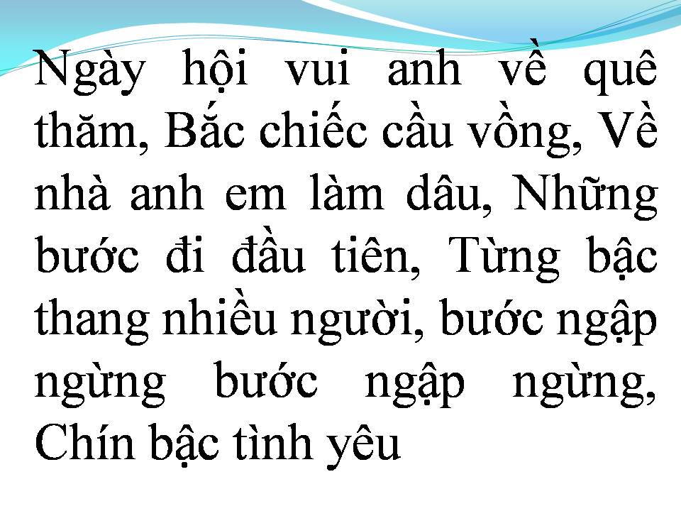 Lời bài hát CHÍN BẬC TÌNH YÊU