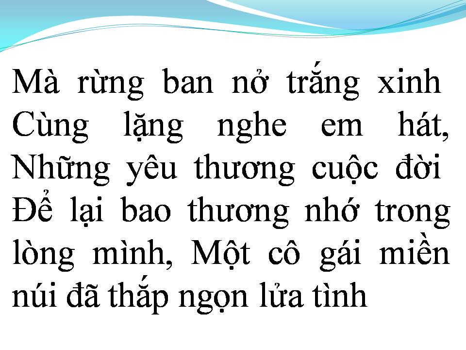 Lời bài hát THƠ TÌNH CỦA NÚI