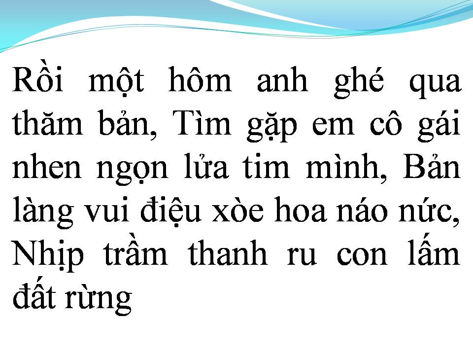 Lời bài hát THƠ TÌNH CỦA NÚI