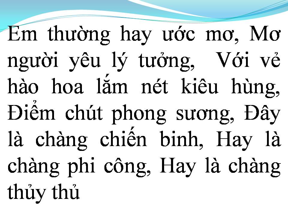 Lời bài hát NGƯỜI YÊU LÝ TƯỞNG