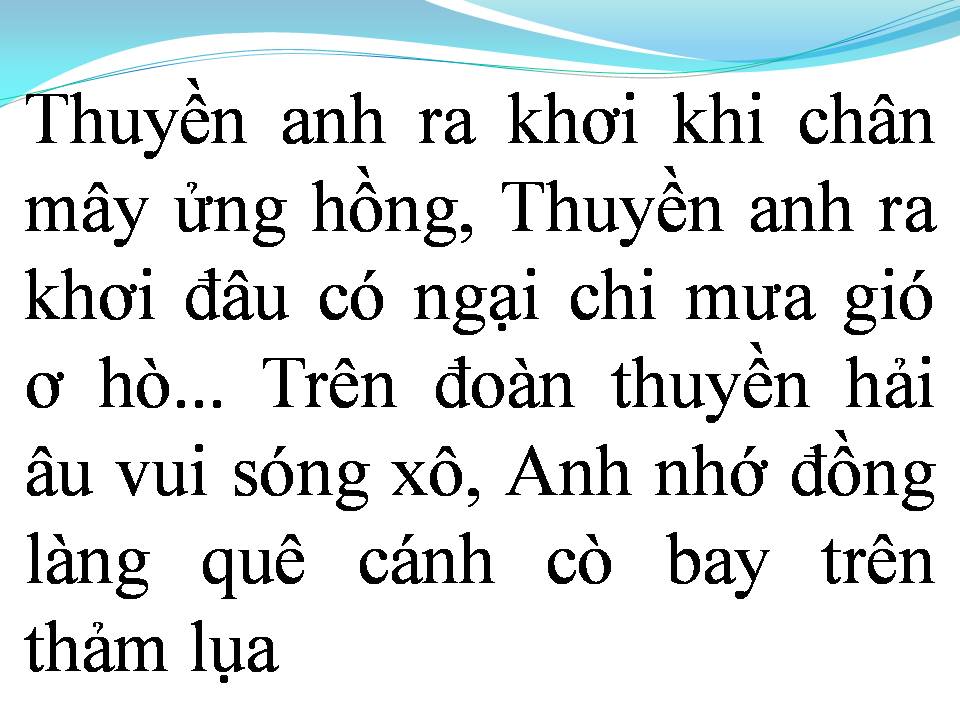 Lời bài hát TÌNH TA BIỂN BẠC ĐỒNG XANH