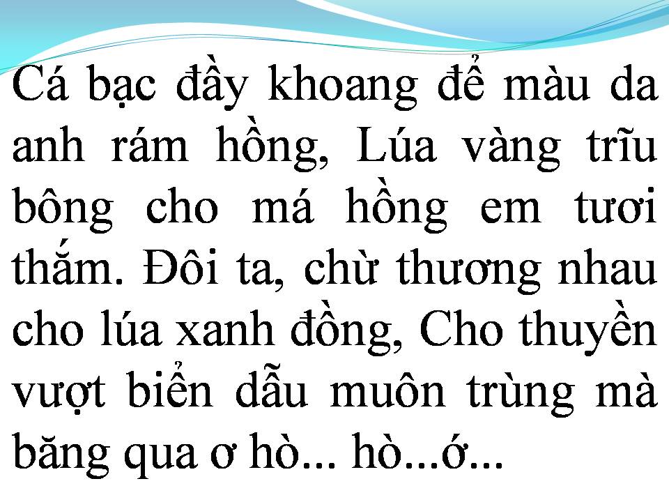 Lời bài hát TÌNH TA BIỂN BẠC ĐỒNG XANH