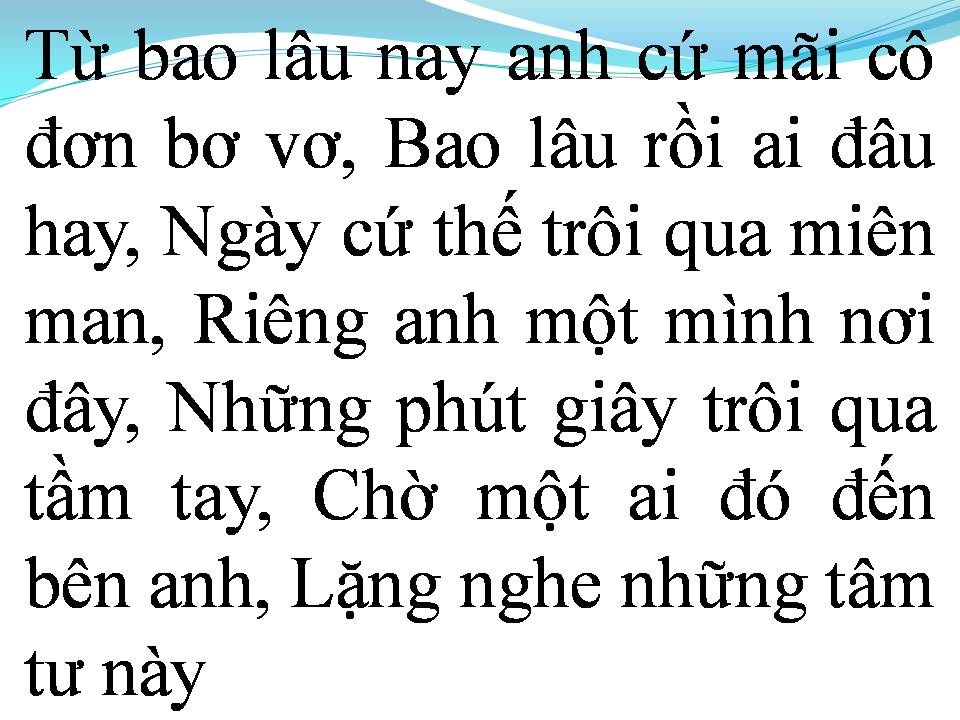 Lời bài hát ÁNH NẮNG CỦA ANH (CHỜ EM ĐẾN NGÀY MAI OST)