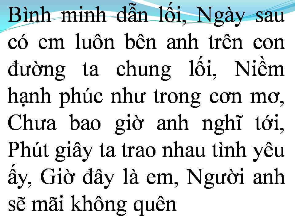 Lời bài hát ÁNH NẮNG CỦA ANH (CHỜ EM ĐẾN NGÀY MAI OST)