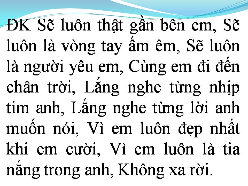 Lời bài hát ÁNH NẮNG CỦA ANH (CHỜ EM ĐẾN NGÀY MAI OST)