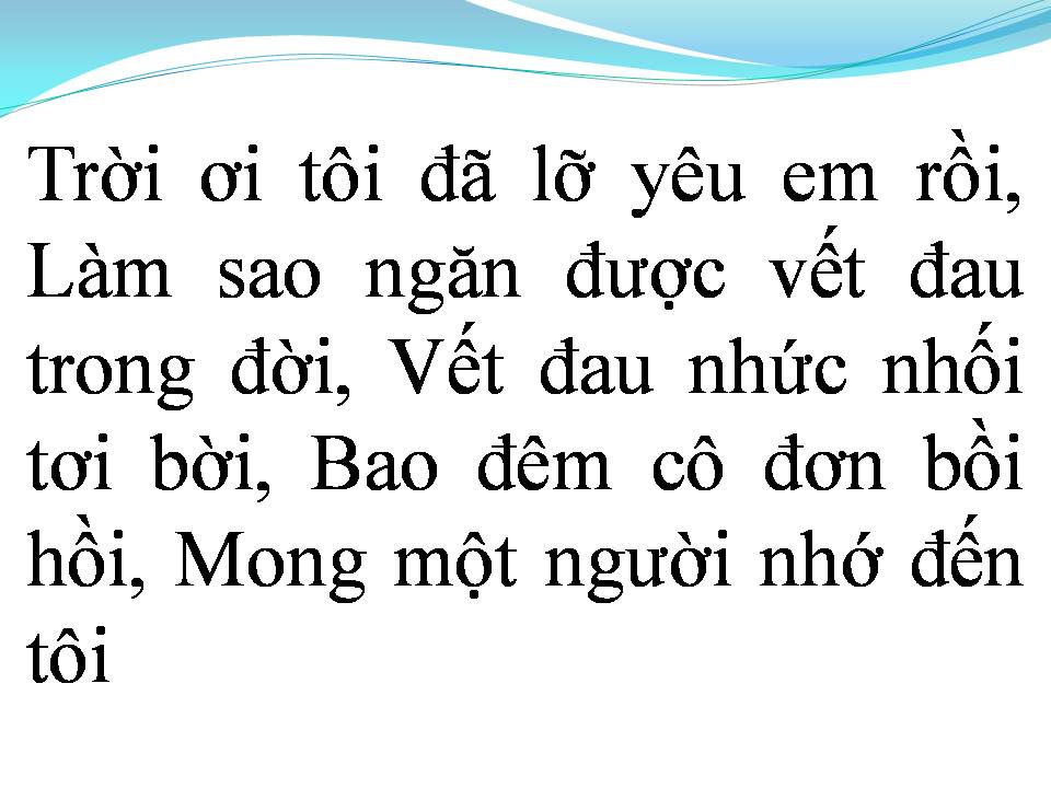 Lời bài hát LỠ YÊU