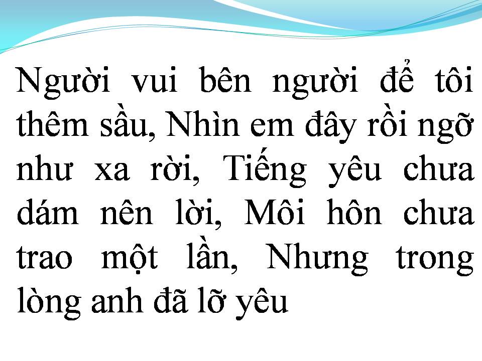 Lời bài hát LỠ YÊU