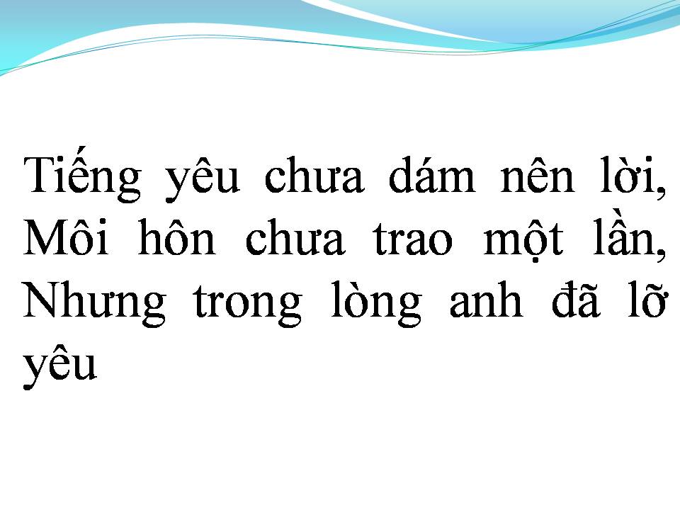 Lời bài hát LỠ YÊU
