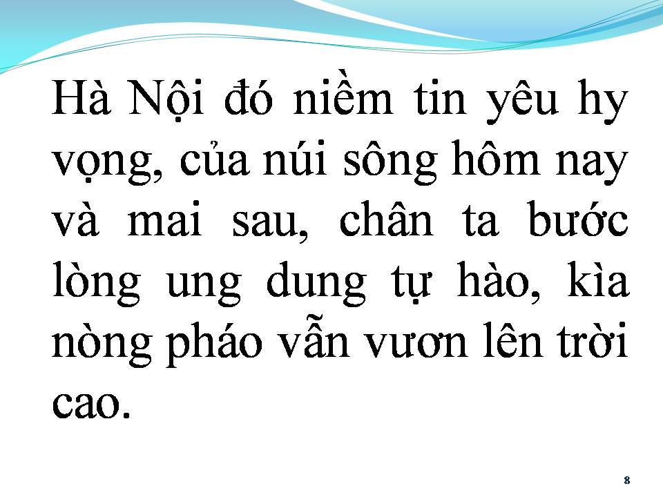 Lời bài hát HÀ NỘI NIỀM TIN VÀ HY VỌNG