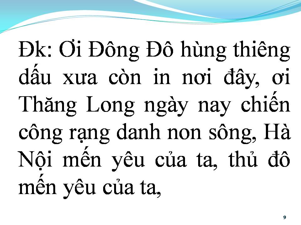 Lời bài hát HÀ NỘI NIỀM TIN VÀ HY VỌNG