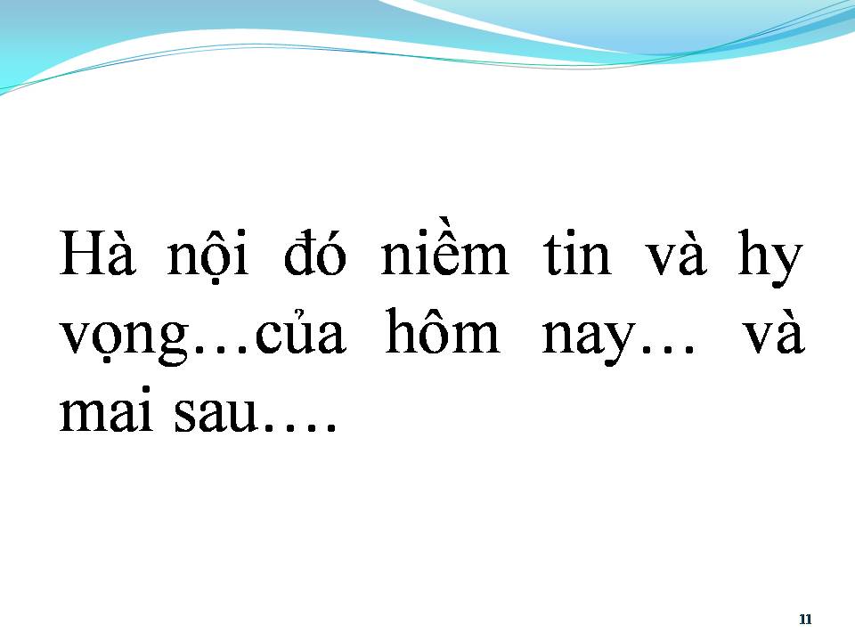 Lời bài hát HÀ NỘI NIỀM TIN VÀ HY VỌNG