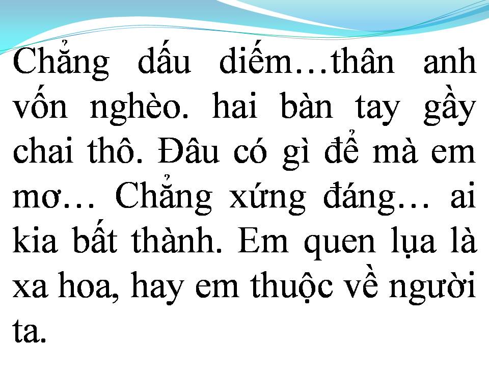Lời bài hát HAI BÀN TAY TRẮNG
