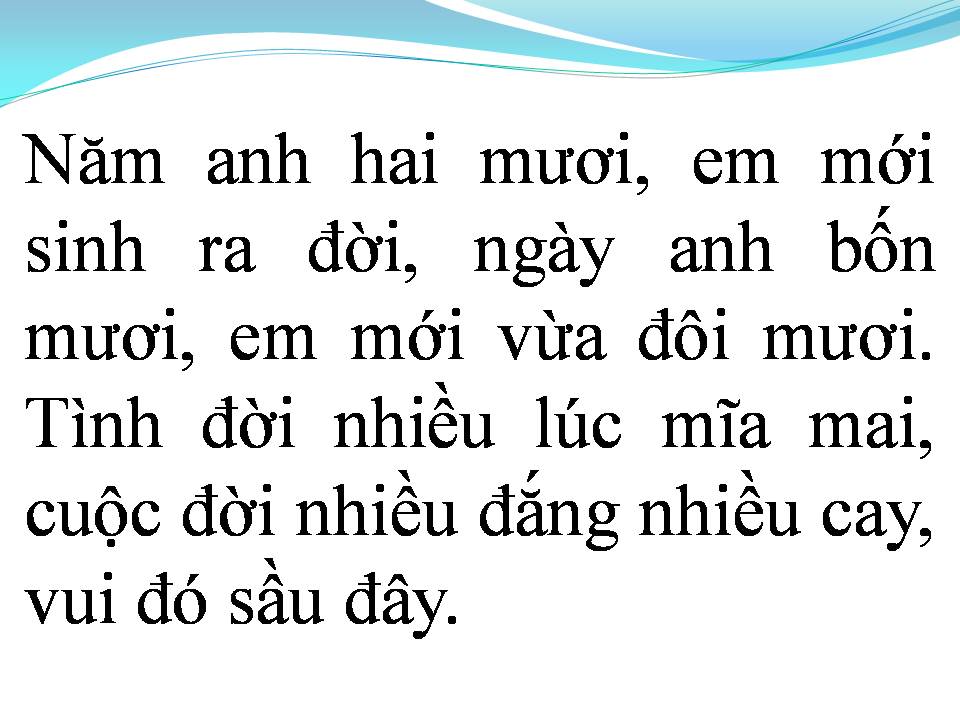 Lời bài hát HAI MƯƠI BỐN MƯƠI
