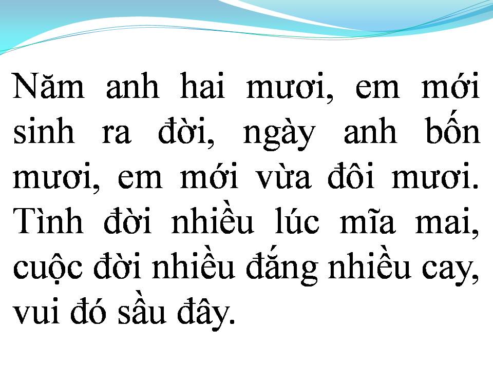 Lời bài hát HAI MƯƠI BỐN MƯƠI