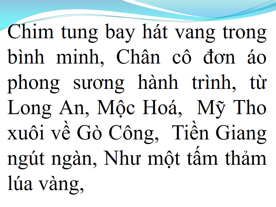 Lời bài hát HÀNH TRÌNH TRÊN ĐẤT PHÙ SA