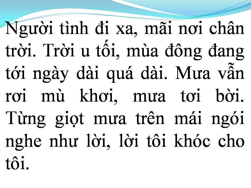 Lời bài hát HẬN TÌNH TRONG MƯA