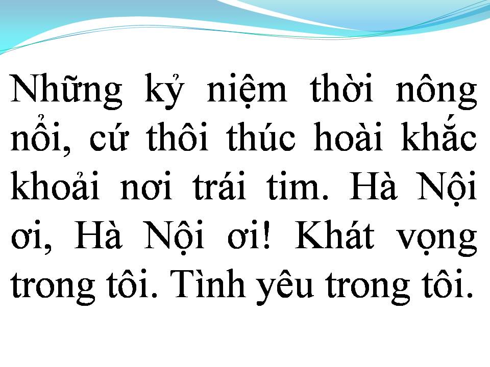 Lời bài hát HÀ NỘI VÀ TÔI