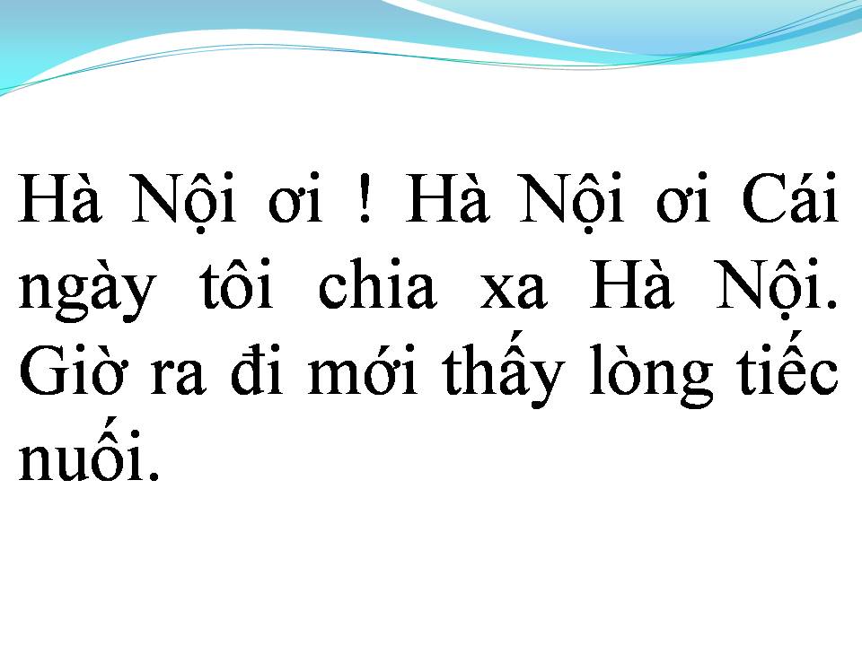 Lời bài hát HÀ NỘI VÀ TÔI