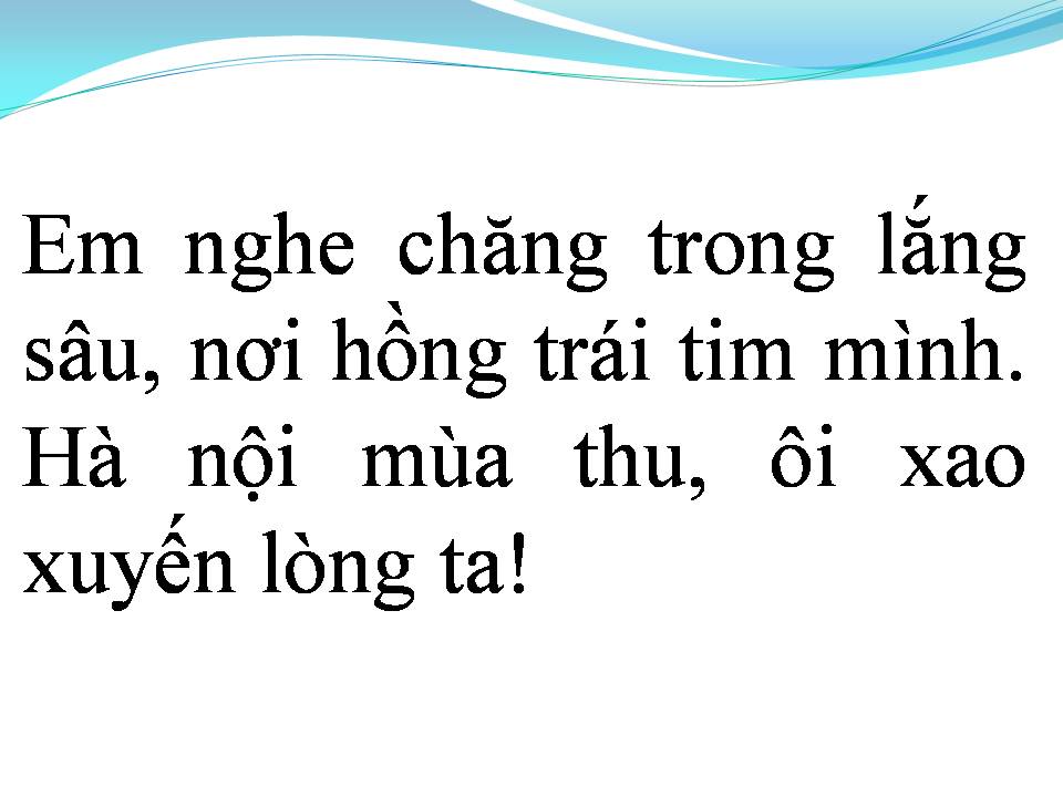 Lời bài hát HÀ NỘI MÙA THU