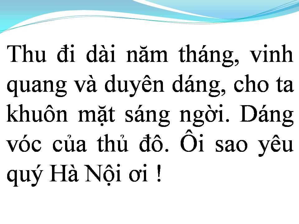 Lời bài hát HÀ NỘI MÙA THU