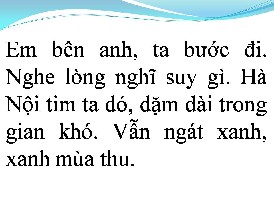 Lời bài hát HÀ NỘI MÙA THU