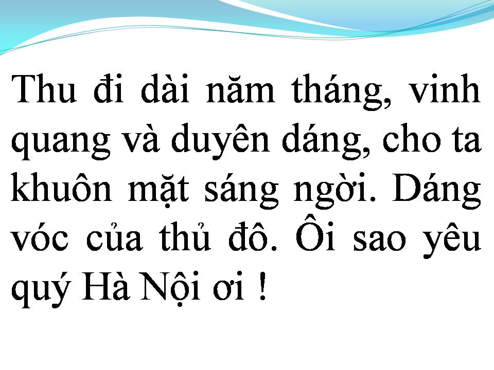 Lời bài hát HÀ NỘI MÙA THU