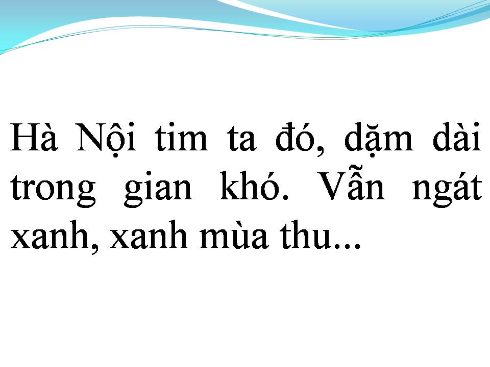 Lời bài hát HÀ NỘI MÙA THU