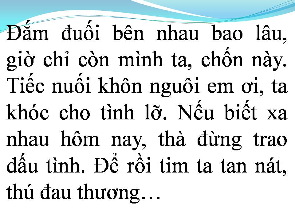 Lời bài hát HẠNH PHÚC NỬA VỜI