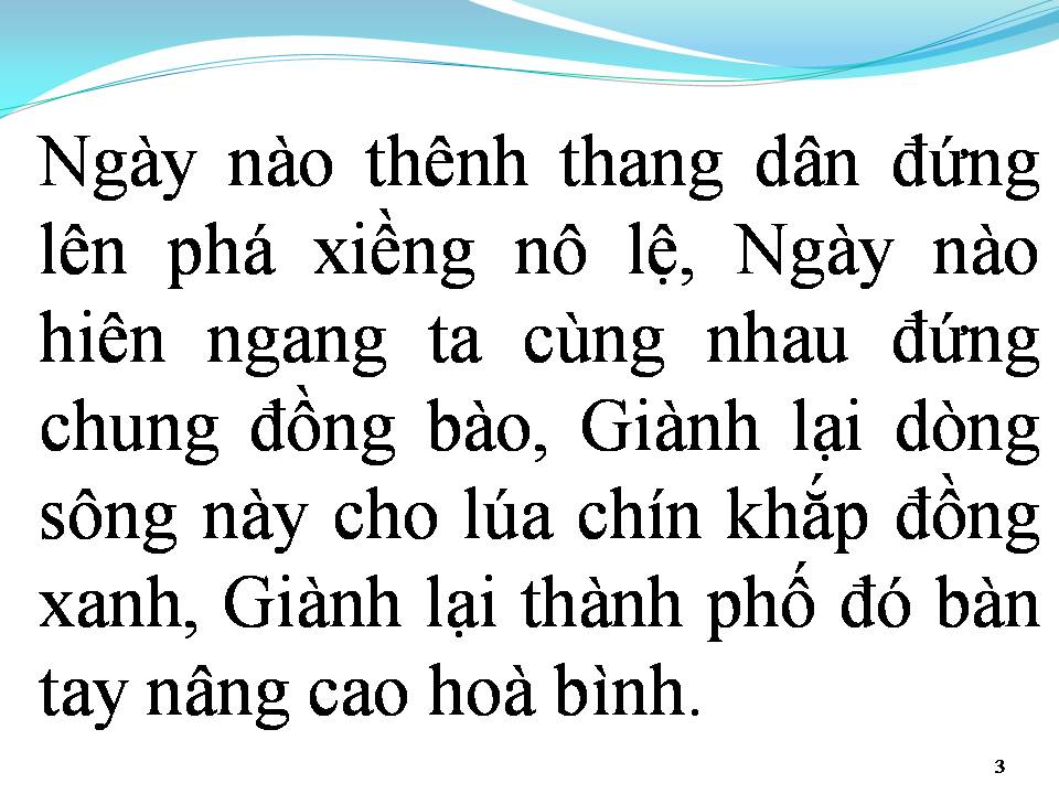 Lời bài hát HÁT CHO DÂN TÔI NGHE