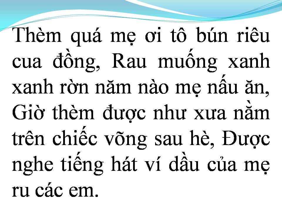 Lời bài hát BÚN RIÊU CUA ĐỒNG