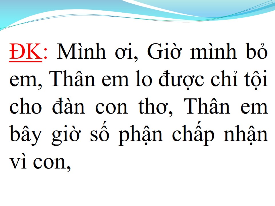 Lời bài hát PHẬN BÈO TRÔI