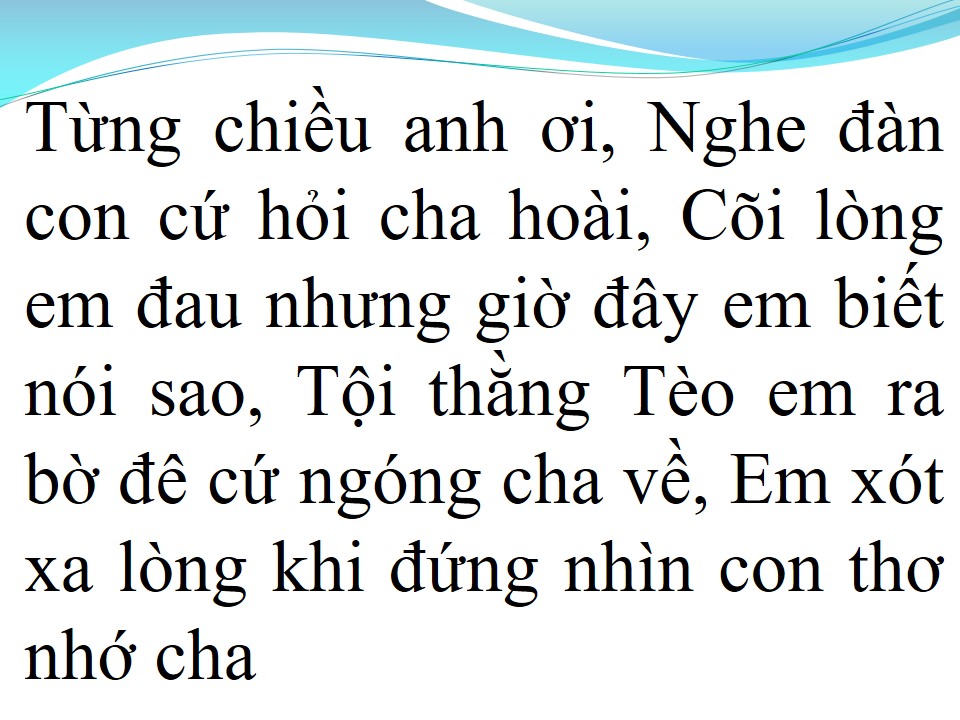 Lời bài hát PHẬN BÈO TRÔI
