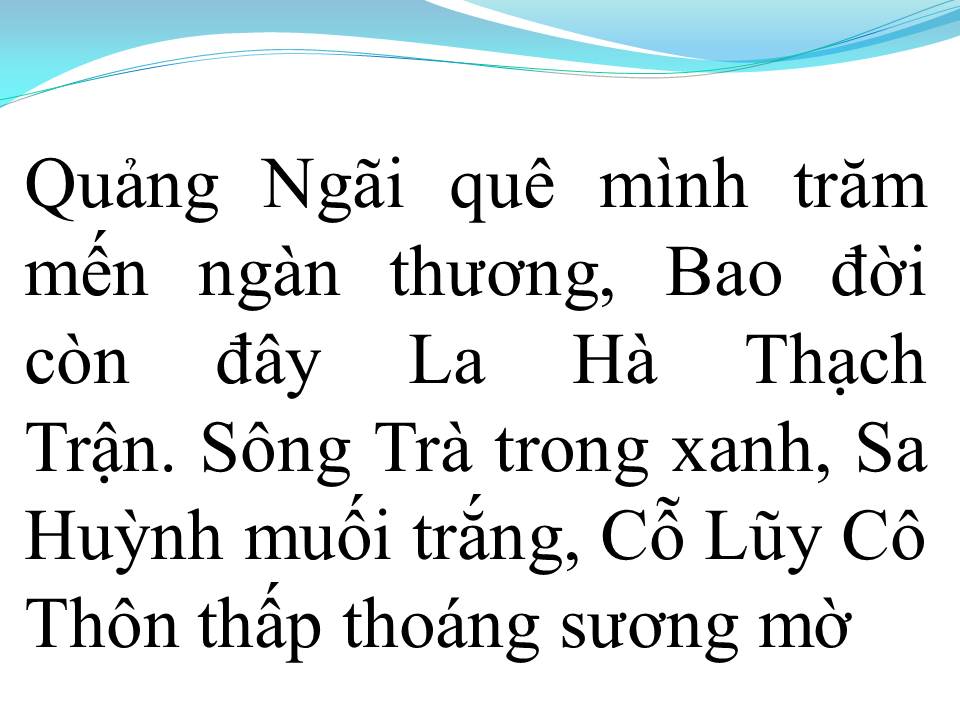 Lời bài hát QUẢNG NGÃI TRONG TÔI