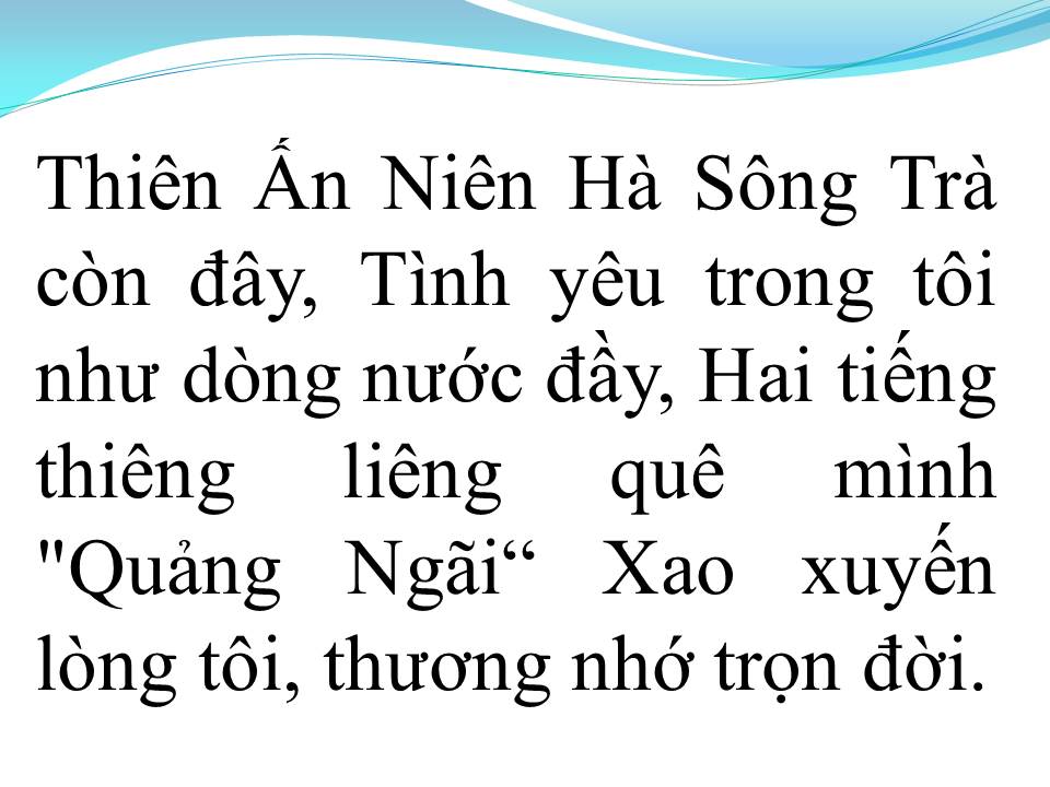Lời bài hát QUẢNG NGÃI TRONG TÔI
