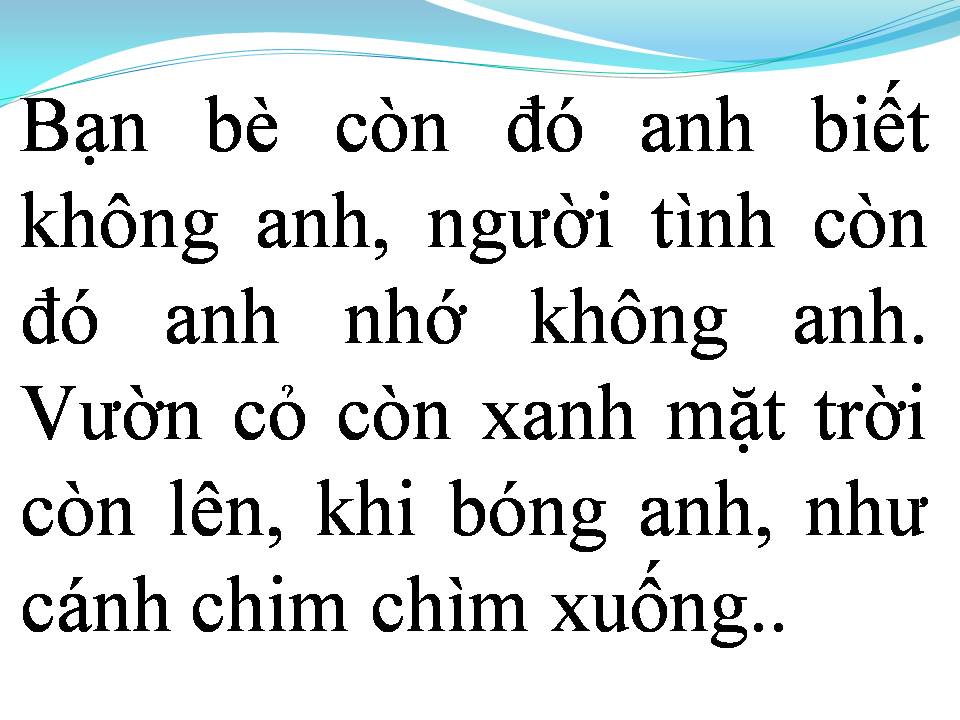 Lời bài hát HÁT CHO NGƯỜI NẰM XUỐNG