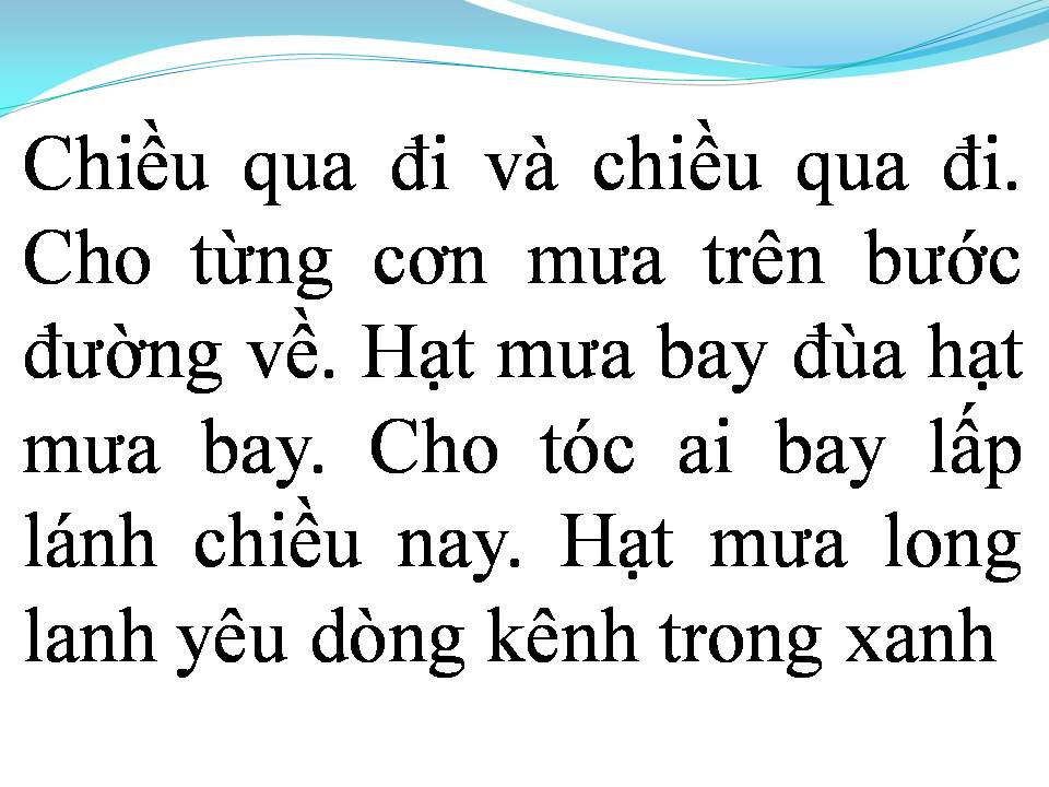 Lời bài hát HẠT MƯA LONG LANH