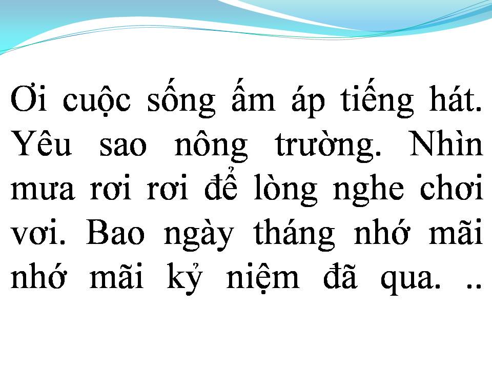 Lời bài hát HẠT MƯA LONG LANH