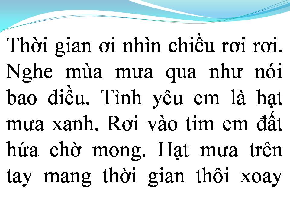 Lời bài hát HẠT MƯA LONG LANH