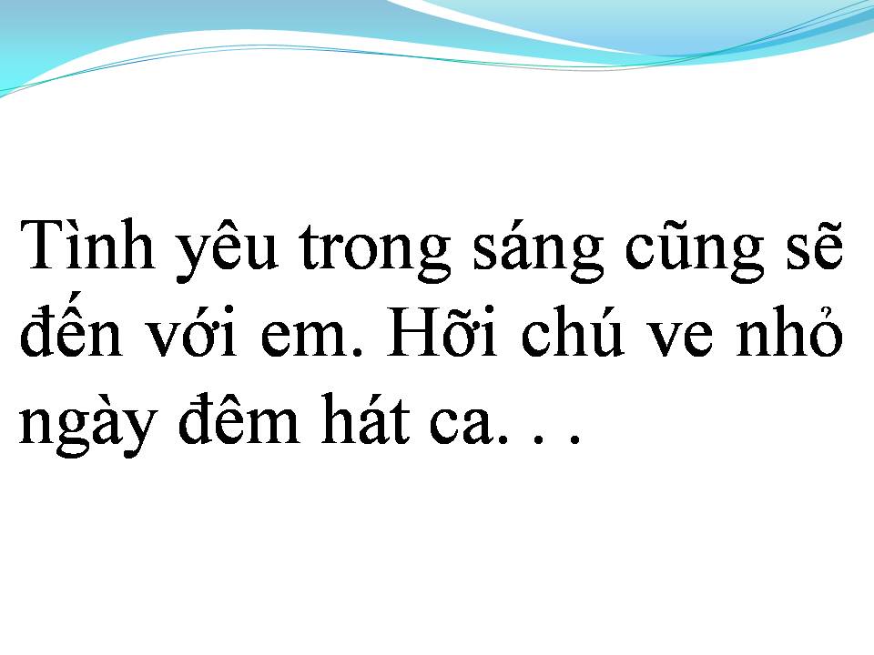 Lời bài hát HÁT VỚI CHÚ VE CON
