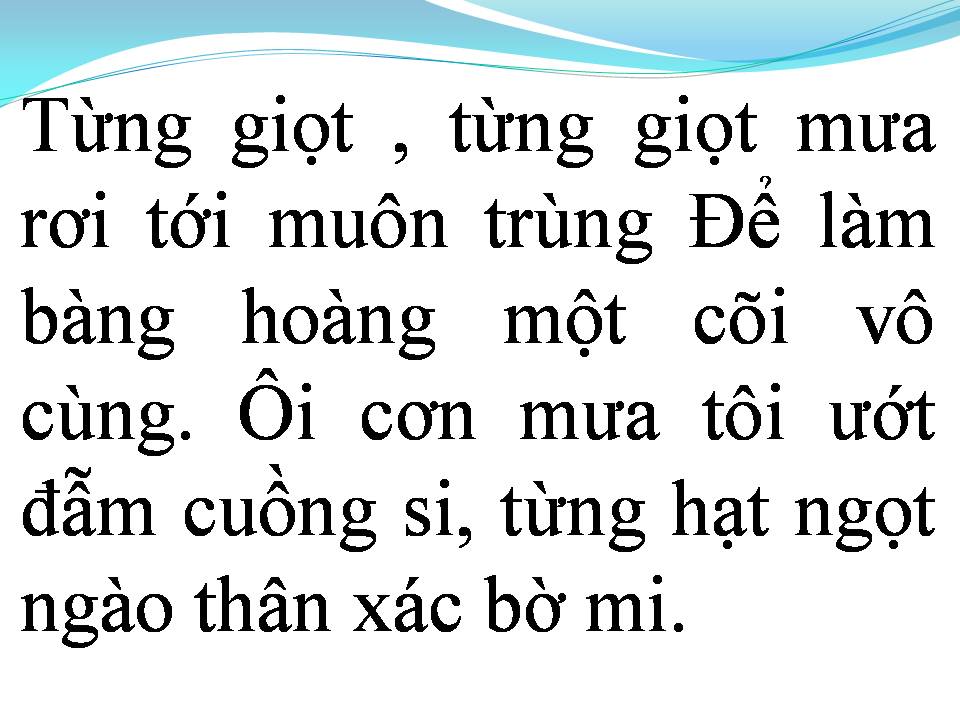 Lời bài hát HÃY ĐỂ MƯA RƠI