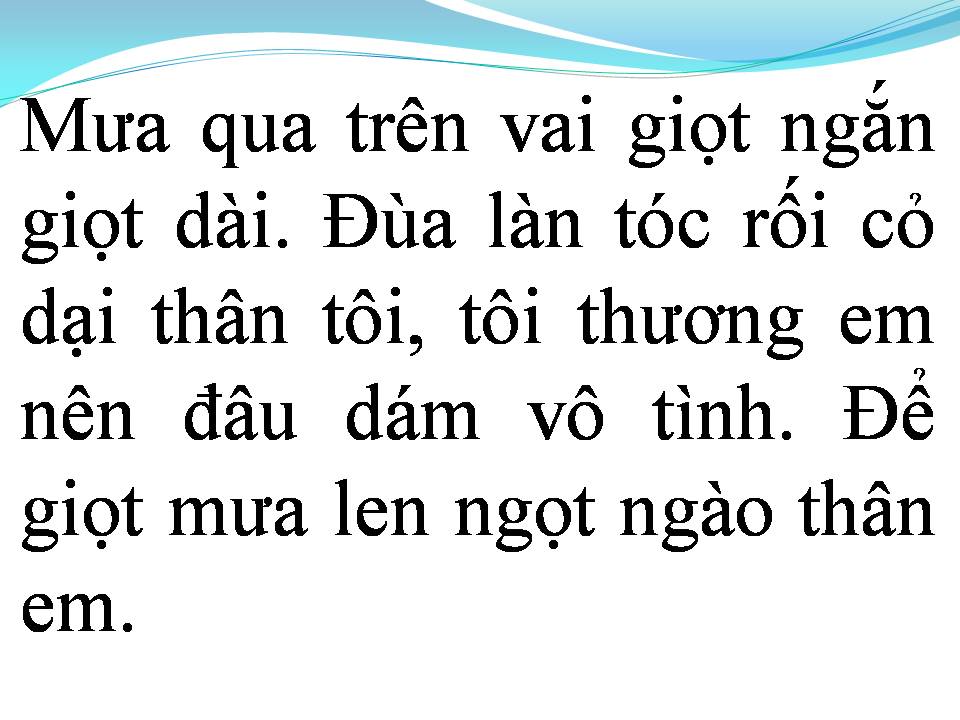 Lời bài hát HÃY ĐỂ MƯA RƠI