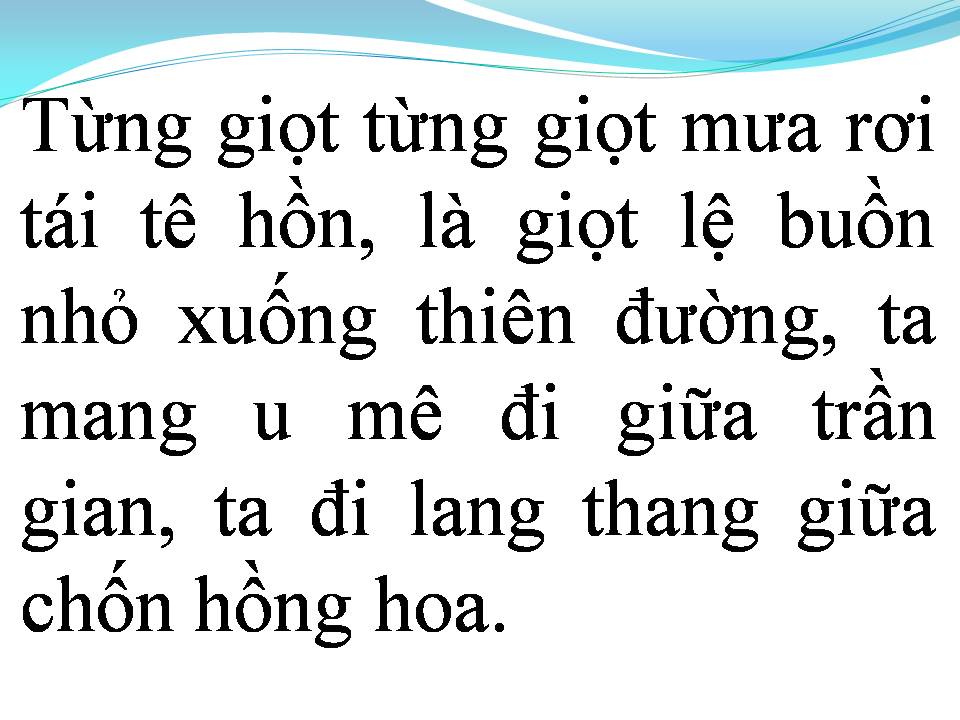 Lời bài hát HÃY ĐỂ MƯA RƠI