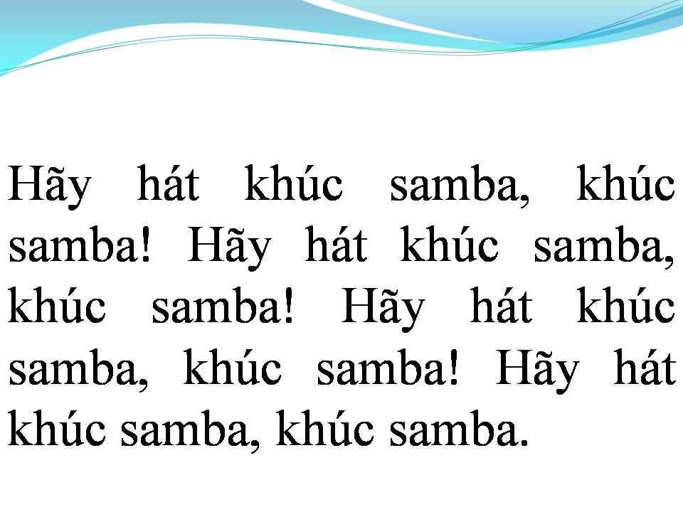 Lời bài hát KHÚC HÁT SAMBA