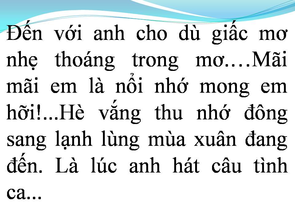 Lời bài hát HÃY MANG ĐẾN NHỮNG MÙA XUÂN
