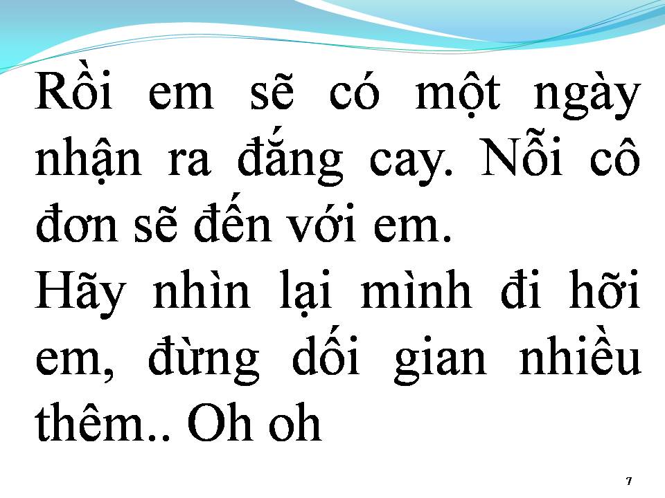Lời bài hát HÃY NHÌN LẠI MÌNH ĐI