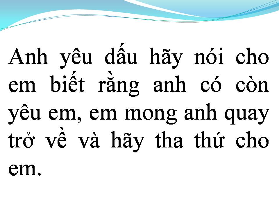 Lời bài hát HÃY THA THỨ CHO EM