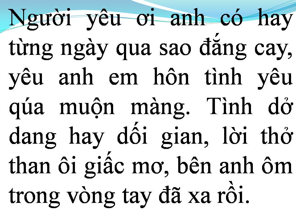 Lời bài hát HÃY THA THỨ CHO EM